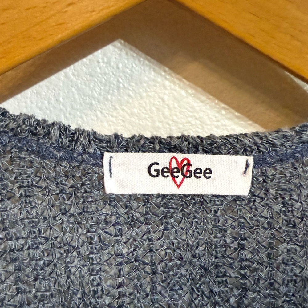 GeeGee Blue Open-Front Cardigan - Picture 2 of 4
